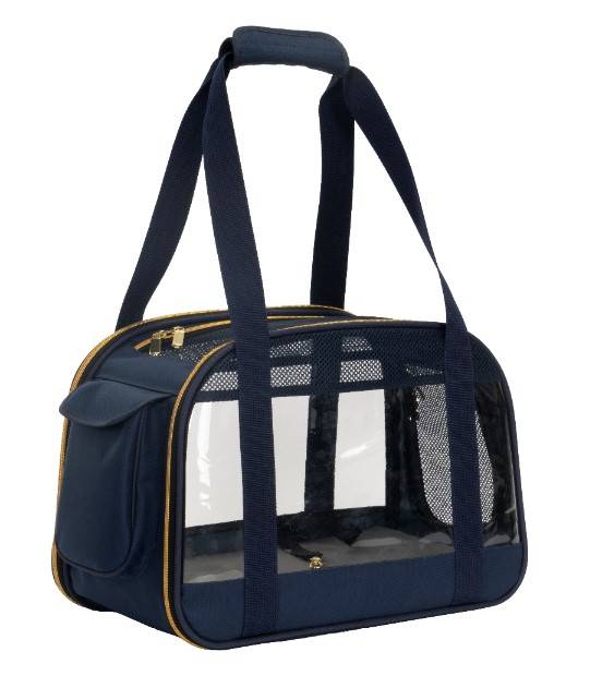 Cesta de transporte azul dorado L.35 x l.45 x H.33 cm - Imagen 1