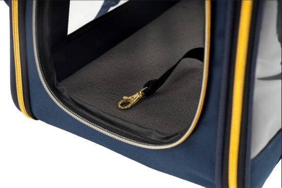 Panier de transport bleu doré L.35 x l.45 x H.33 cm - Image 3