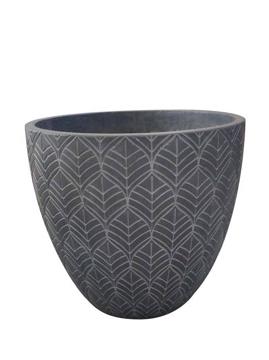 Pot Springfield 02AG Antique gris en fibre Ø.32 x H.28 cm - Image 1