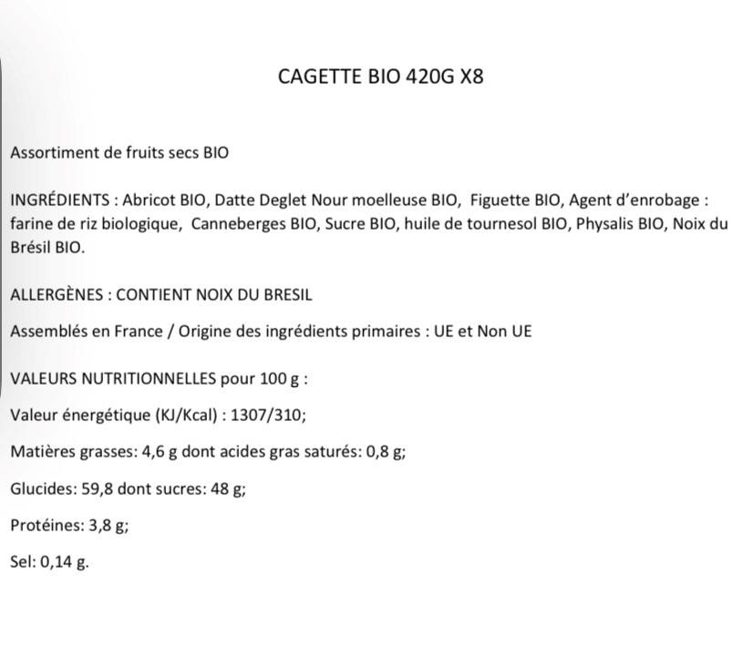 Les Vergers d'Escoute - Les Vergers d'Escoute - Cagette Bio fruits secs 420 g - Image 2