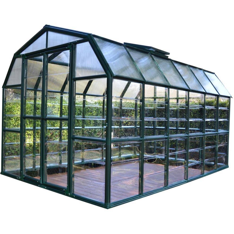 Canopia by Palram - Serre de Jardin Polycarbonate Vert 389x265x238 cm - PALRAM - Image 6
