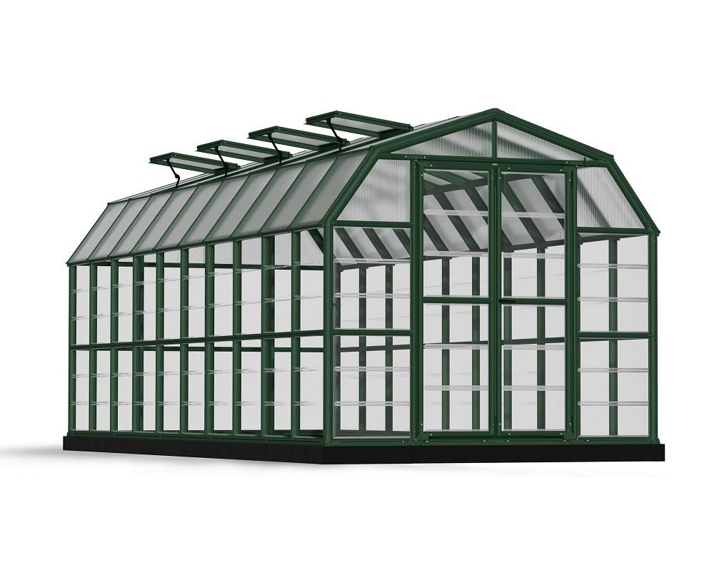 Palram - Rion Serre de Jardin PVC et Polycarbonate Eco Grow 17m2 - Image 4