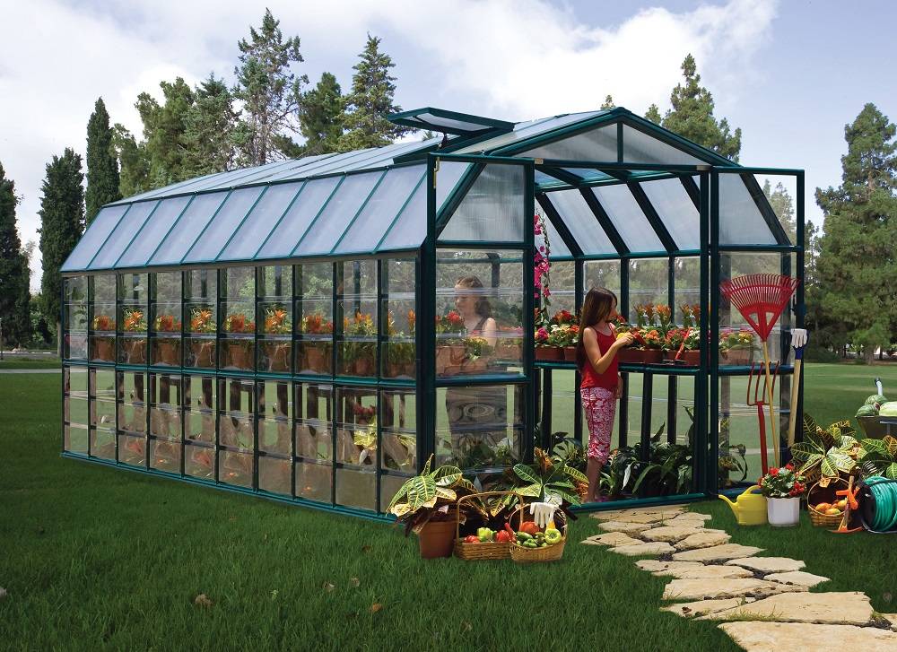 Palram - Rion Serre de Jardin PVC et Polycarbonate Eco Grow 17m2 - Image 1