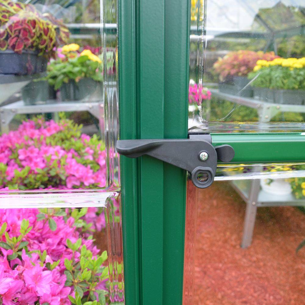 Canopia by Palram - Serre de jardin polycarbonate aluminium vert 2,3 m² Harmony avec embase - Canopia by Palram - Image 7