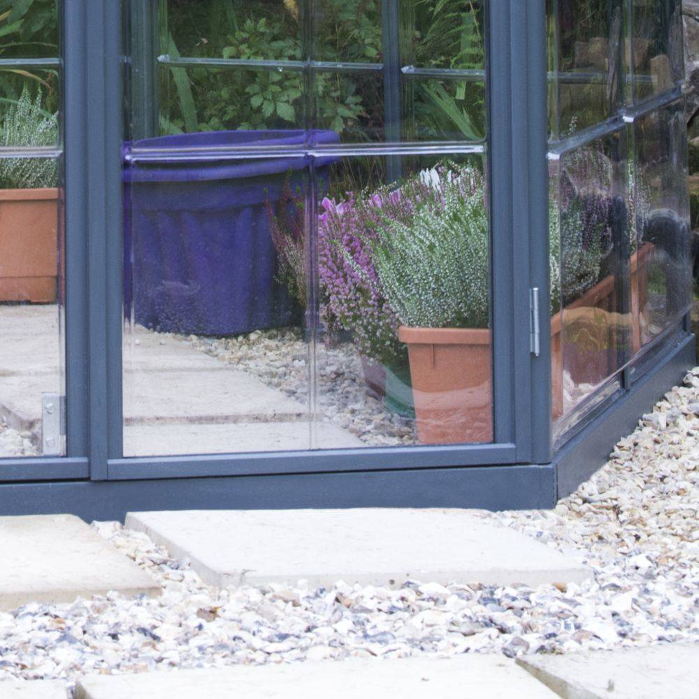 Canopia by Palram - Serre de jardin polycarbonate aluminium anthracite 3,9 m² Oasis avec embase - Canopia by Palram - Image 7