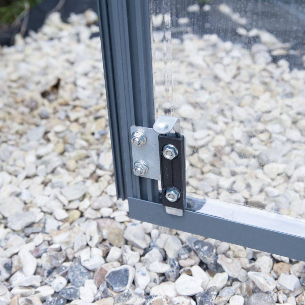 Canopia by Palram - Serre de jardin polycarbonate aluminium anthracite 3,9 m² Oasis avec embase - Canopia by Palram - Image 4