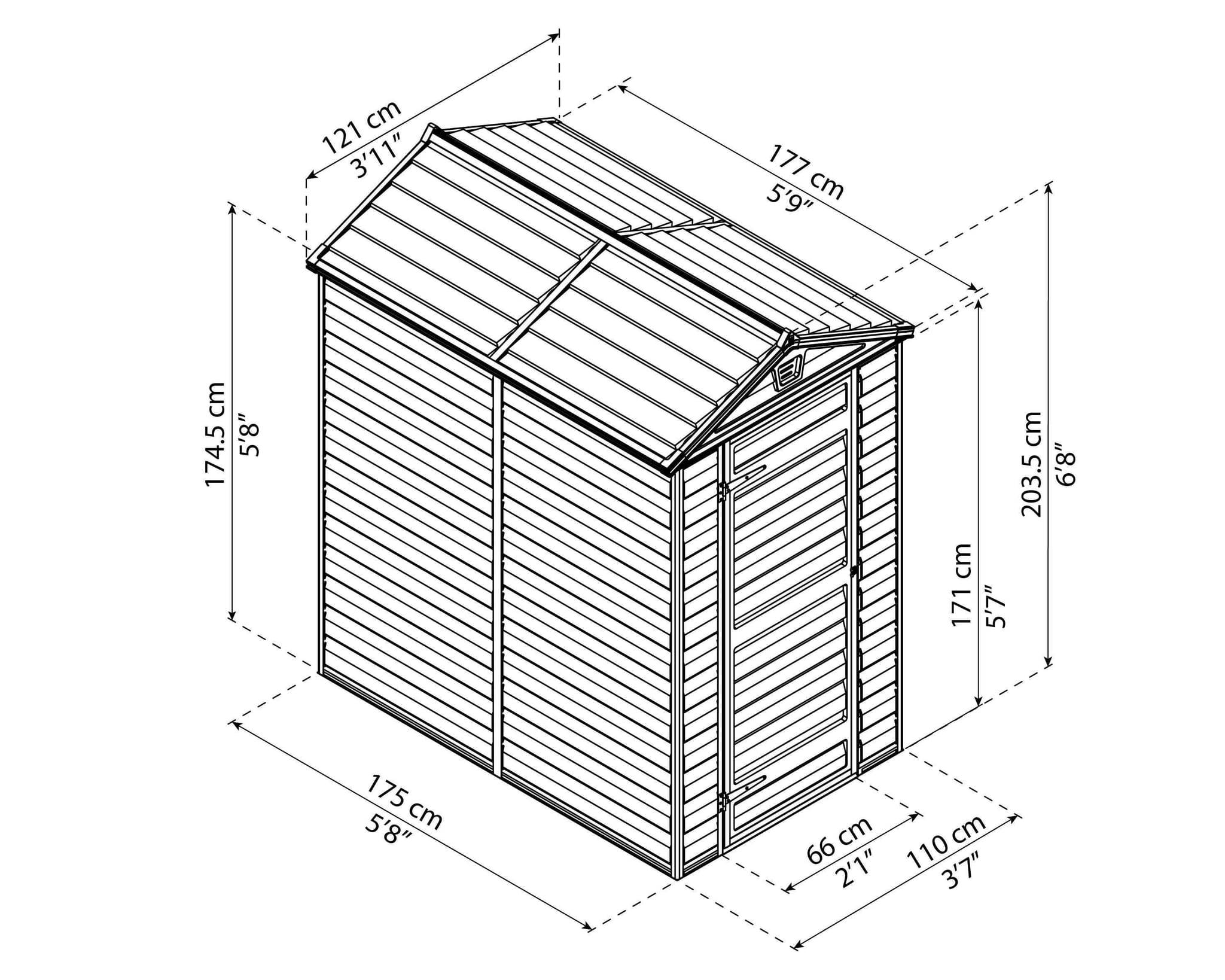 Palram Abri de Jardin Polycarbonate Skylight Gris Deco 4x6 2,1m2 - Image 4