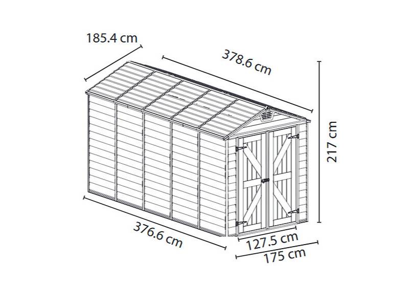 Canopia by Palram - Abri de Jardin Polycarbonate Skylight Gris Deco 6,6 m2 - Image 8