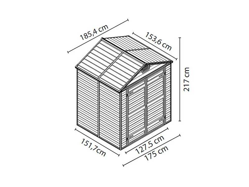 Canopia by Palram - Palram - Abri de Jardin Polycarbonate Skylight Amber 6x5 2,7m2 - Image 2
