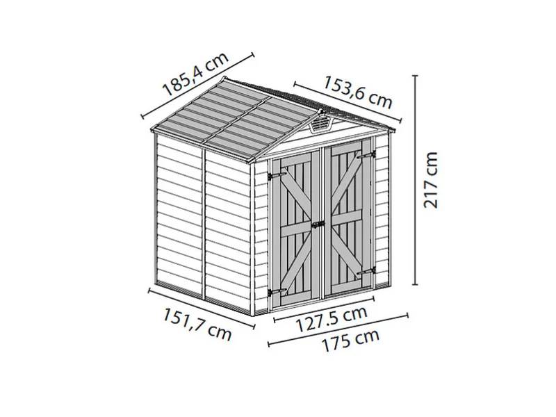 Canopia by Palram - Palram Canopia - Abri de jardin en résine Skylight 2,8 m2 - Image 5