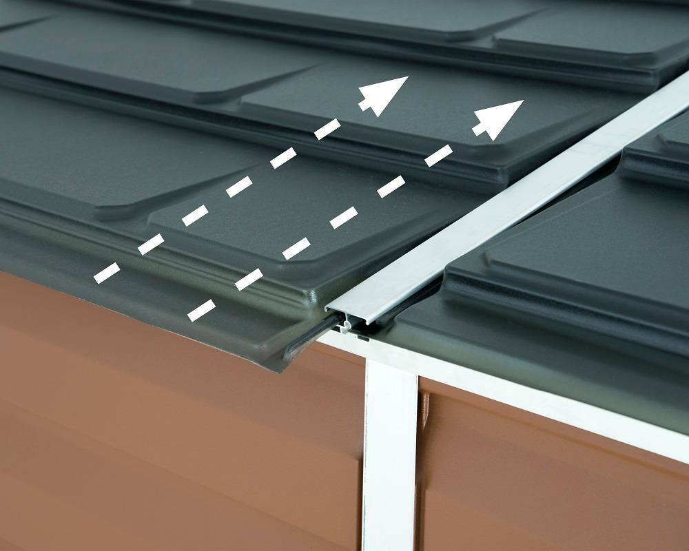 Palram - Abri de Jardin Polycarbonate Skylight Amber 4x6 2m2 mono - Image 8