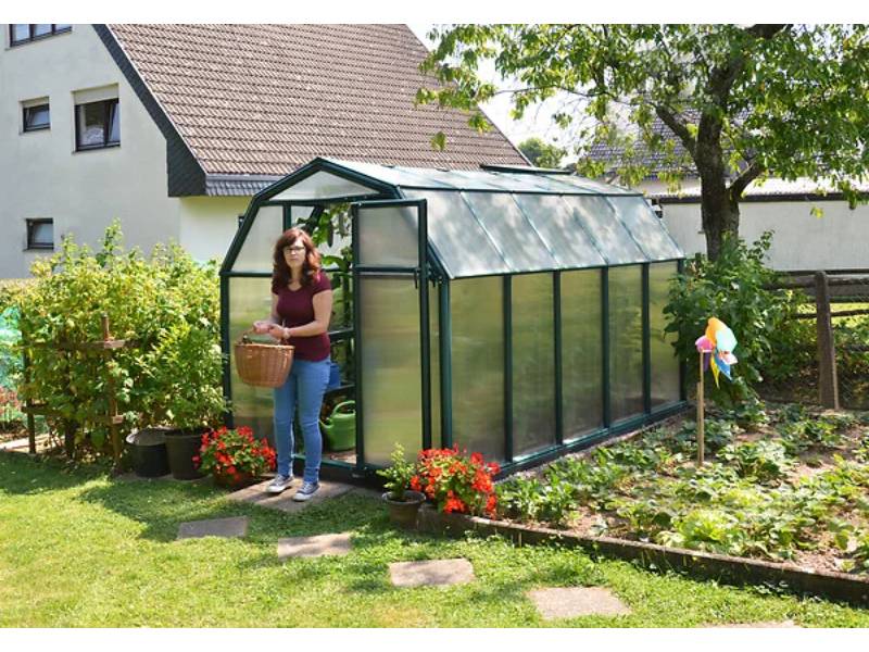 Canopia by Palram - Serre de jardin Polycarbonate Vert 6,3 m² EcoGrow - PALRAM - Image 8