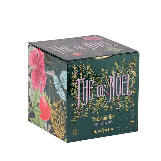 Thé de Noël fruits des bois Bio dans un cube métal 48 g