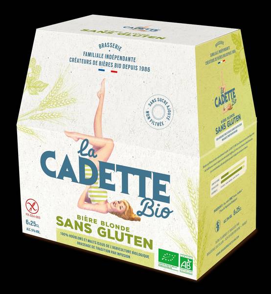 Cadette bio - Bière blonde sans gluten BIO 6 x 25cl - La Cadette - Image 2