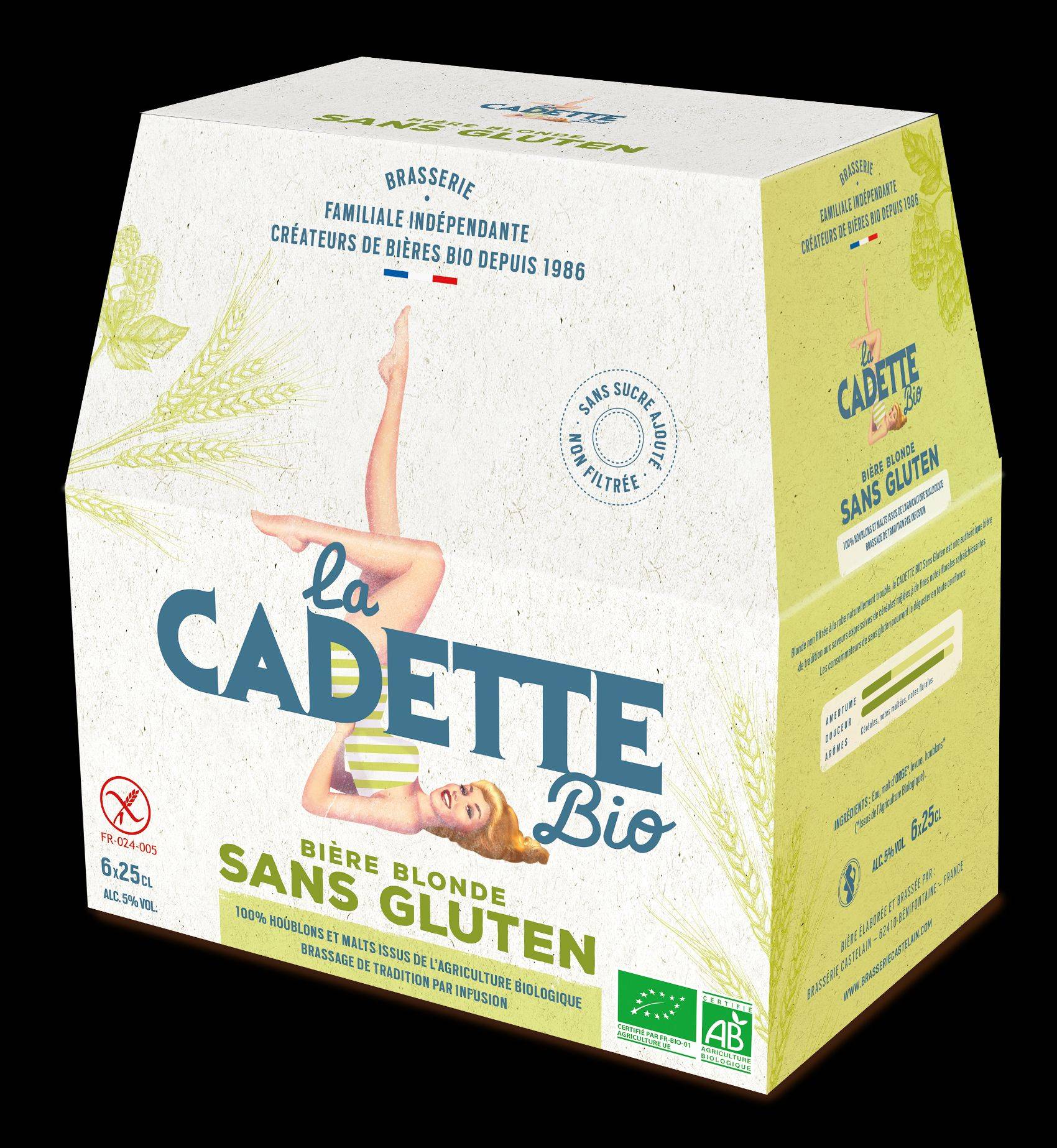 Cadette bio - Bière blonde sans gluten BIO 6 x 25cl - La Cadette - Imagen 2