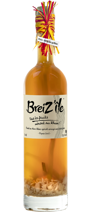 Breiz'Ile Tradition - Ron Arreglado de Pera y Almendras tostadas 70 cl