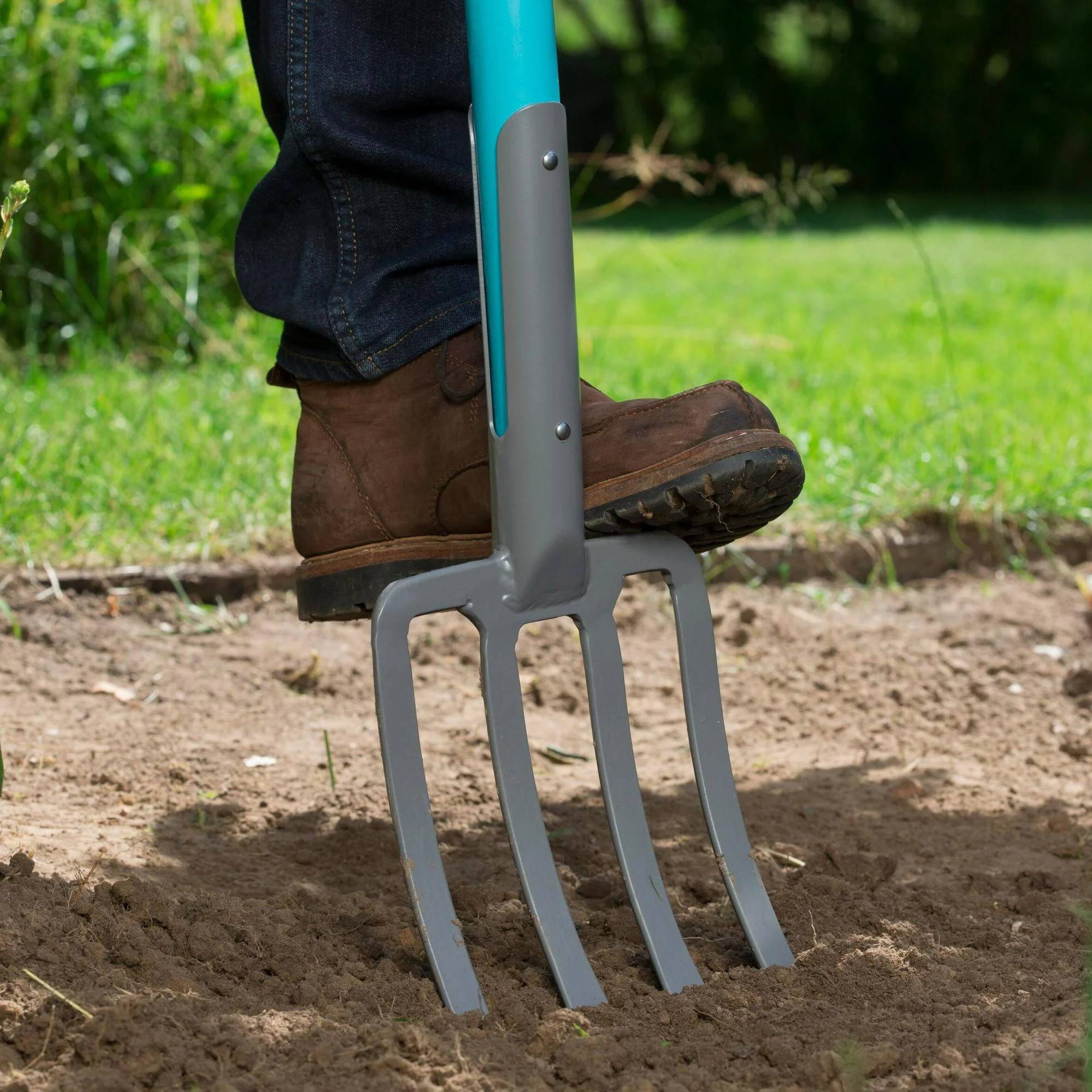 Fourche à bêcher acier manche en bois Natureline GARDENA
