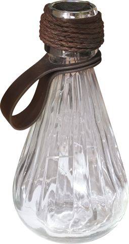 Watt & Home - Ampoule solaire Ziggy verre simili cuir LED Ø 9 cm H 18 cm – WATT & HOME - Image 4