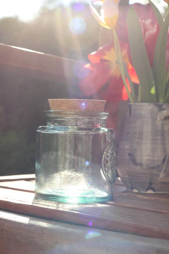 Watt & Home - Pot solaire verre et liège mini LED Ø 11 cm H 12 cm - WATT & HOME - Image 5