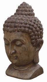 Ciddeco - Ciddeco - Tête de bouddha marron L.29 x l.26 x H.49 cm