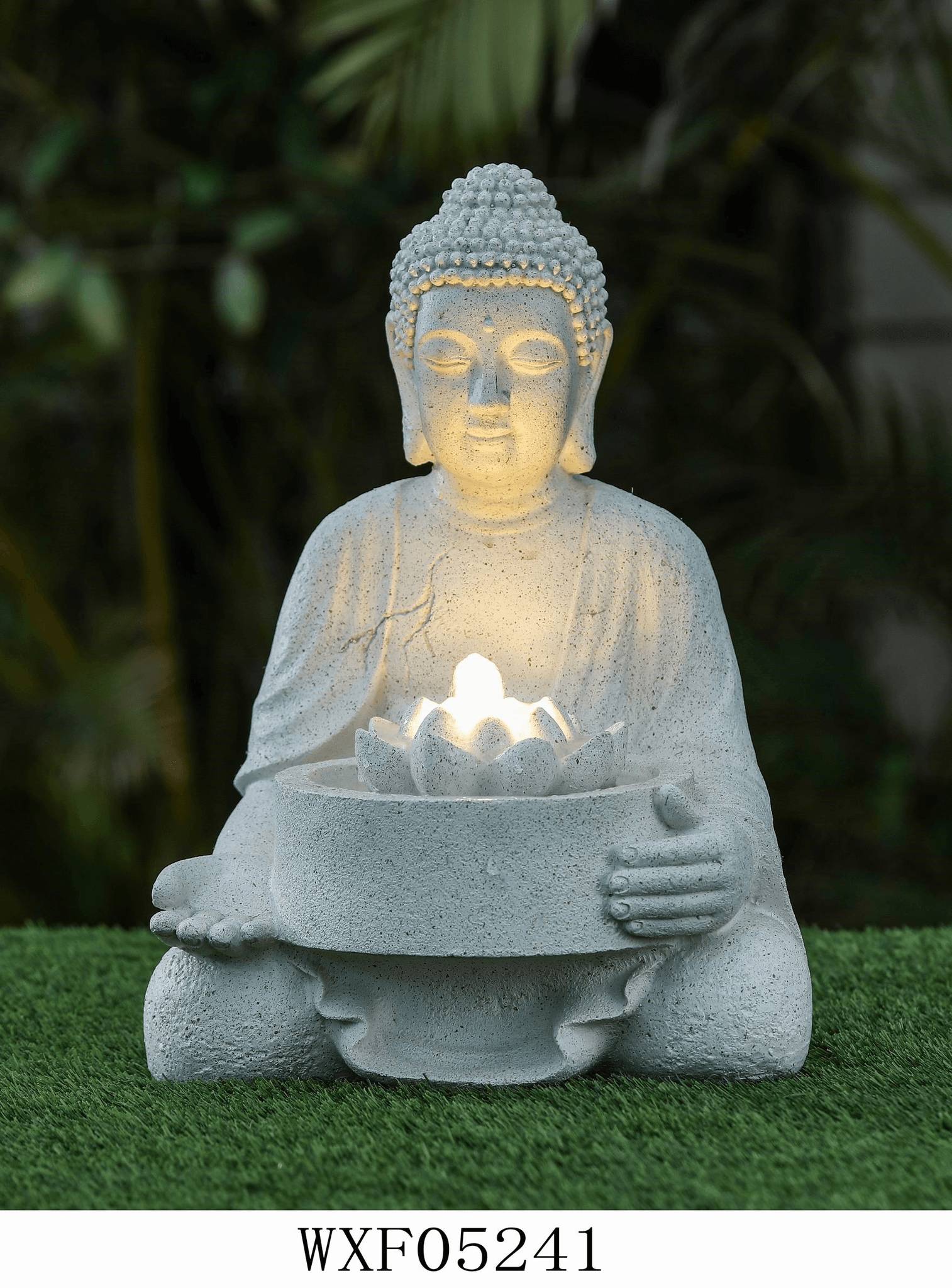 Ciddeco - Ciddeco - Fontaine bouddha en polyrésine L.28,5 x l.30 x H.40 cm
