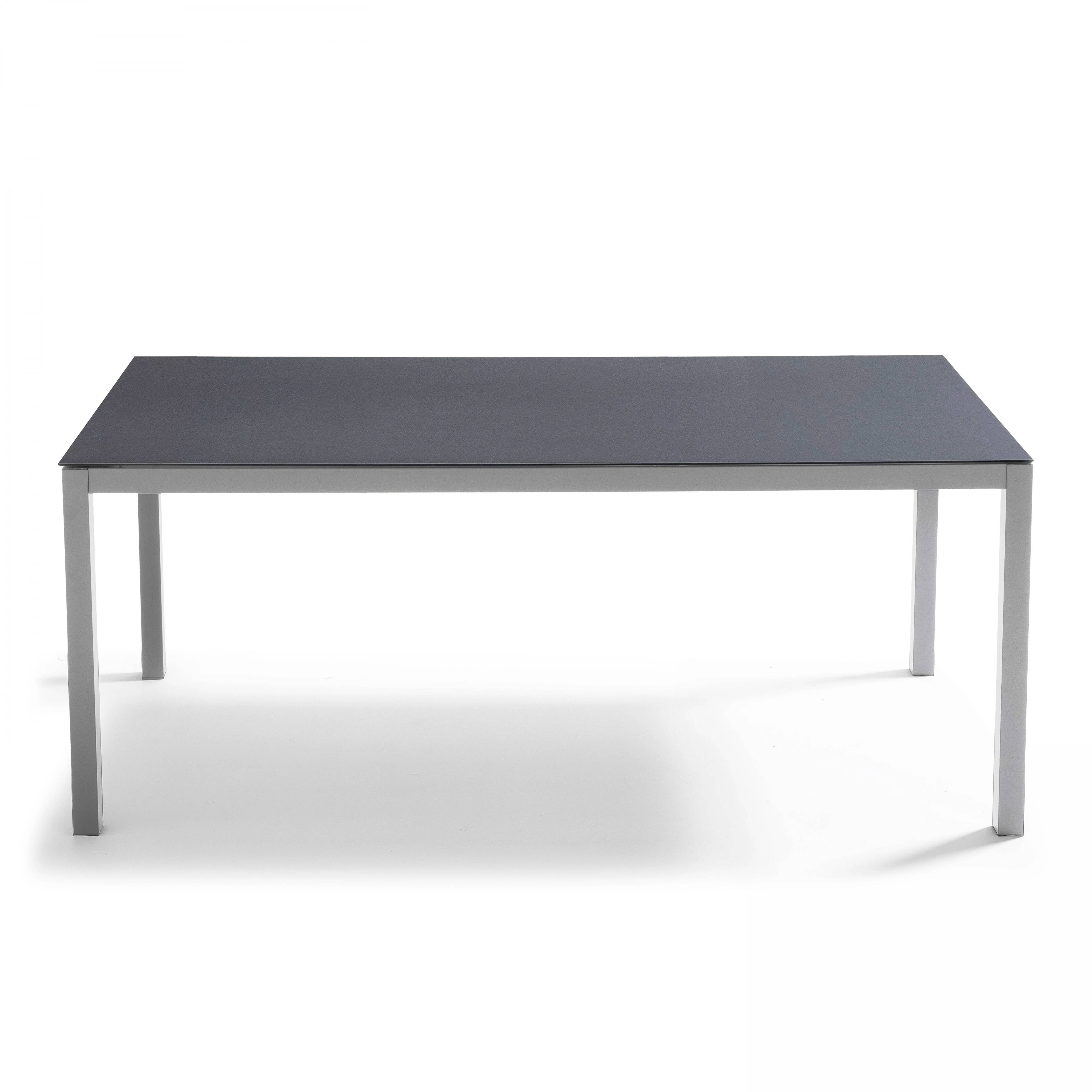 No name  - Table de Jardin Aluminium Verre Sécurit 180x90 cm Gris – OVIALA - Image 7