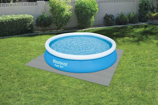Bestway - Bestway - Tapis de sol gris 9 pièces, L.50 x l.50 cm - Image 5