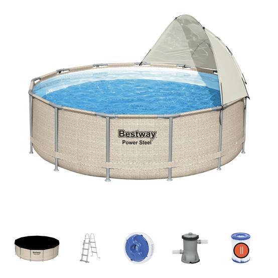 Bestway - Bestway - Piscine hors sol ronde PowerSteel Ø.396 x H.107 cm - Image 1