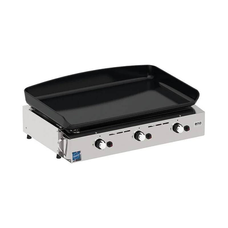 Eno - Plancha gaz 3 feux fonte émaillée inox gris Initial 65 Eno - Imagen 10