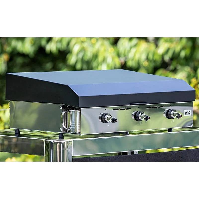 Eno - Plancha gaz 3 feux fonte émaillée inox gris Initial 65 Eno - Imagen 9