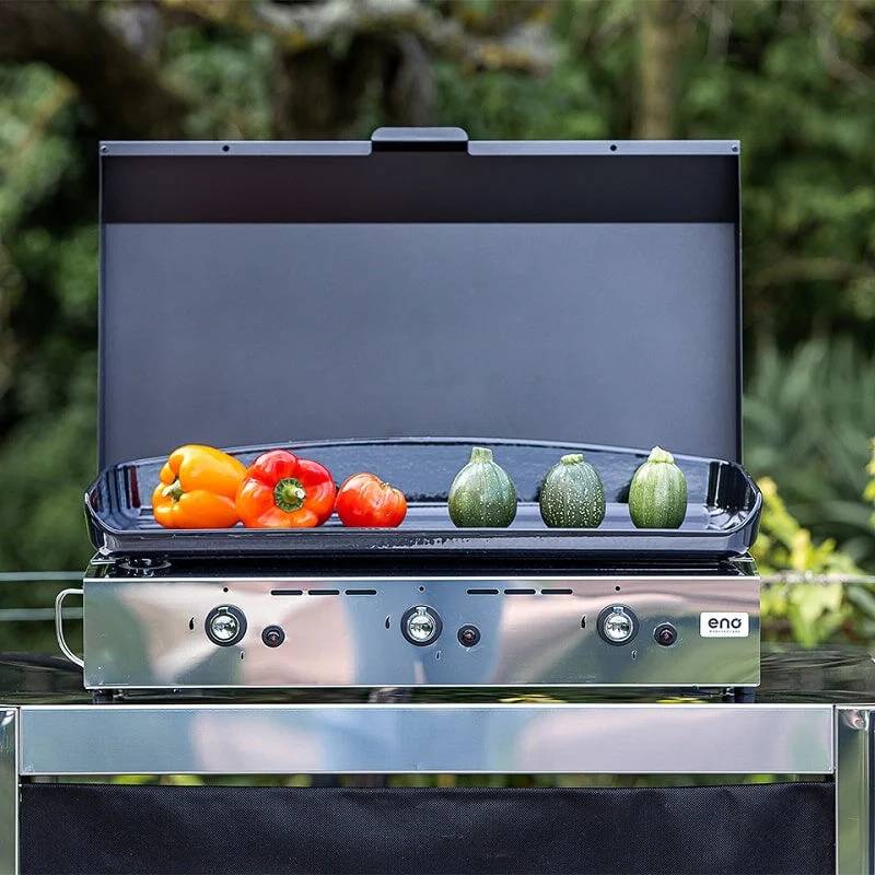 Eno - Plancha gaz 3 feux fonte émaillée inox gris Initial 65 Eno - Imagen 11