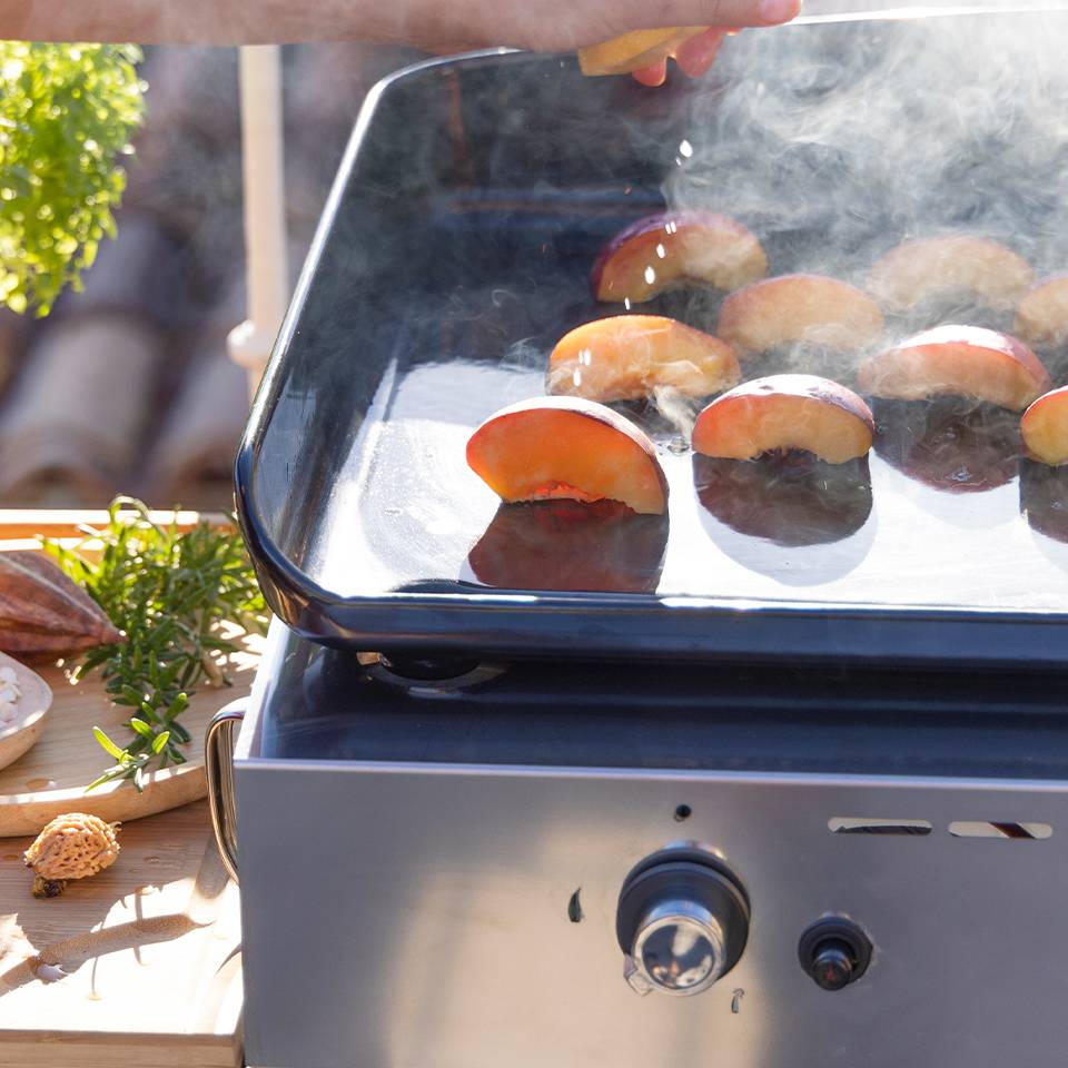 Eno - Plancha gaz 3 feux fonte émaillée inox gris Initial 65 Eno - Imagen 13