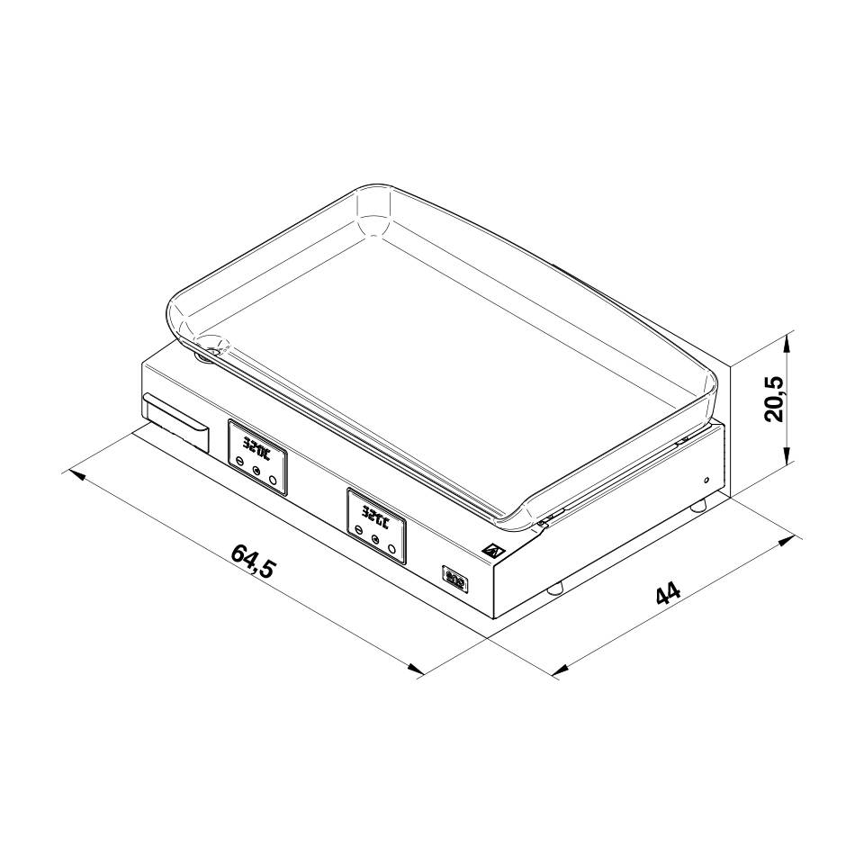Eno - Plancha gaz 3 feux fonte émaillée inox gris Initial 65 Eno - Imagen 16