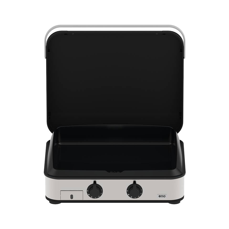 Eno - Eno - Plancha Enosign 65 noir & inox gaz - L.66 x l.57 x H.24 cm - Imagen 9