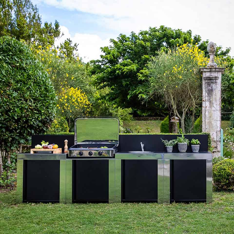 Eno - Modulo standard cuisine inox noir - ENO - Image 5