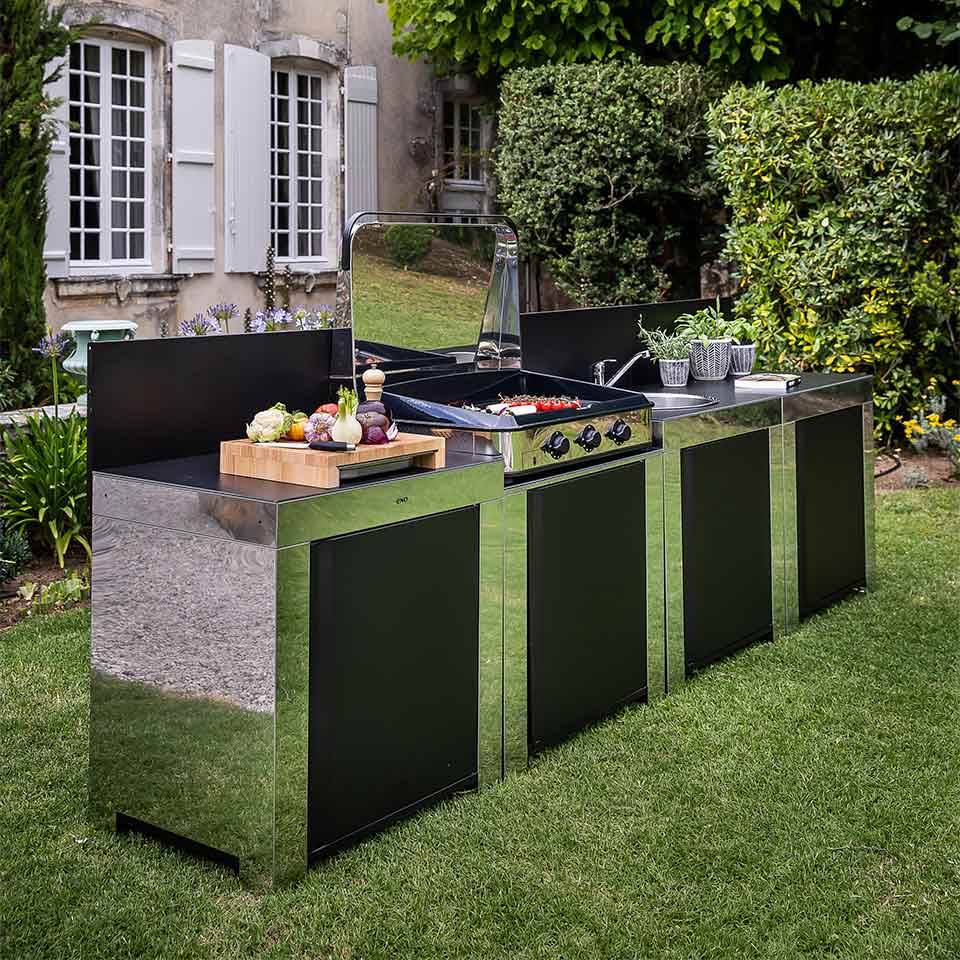 Eno - Modulo standard cuisine inox noir - ENO - Image 3