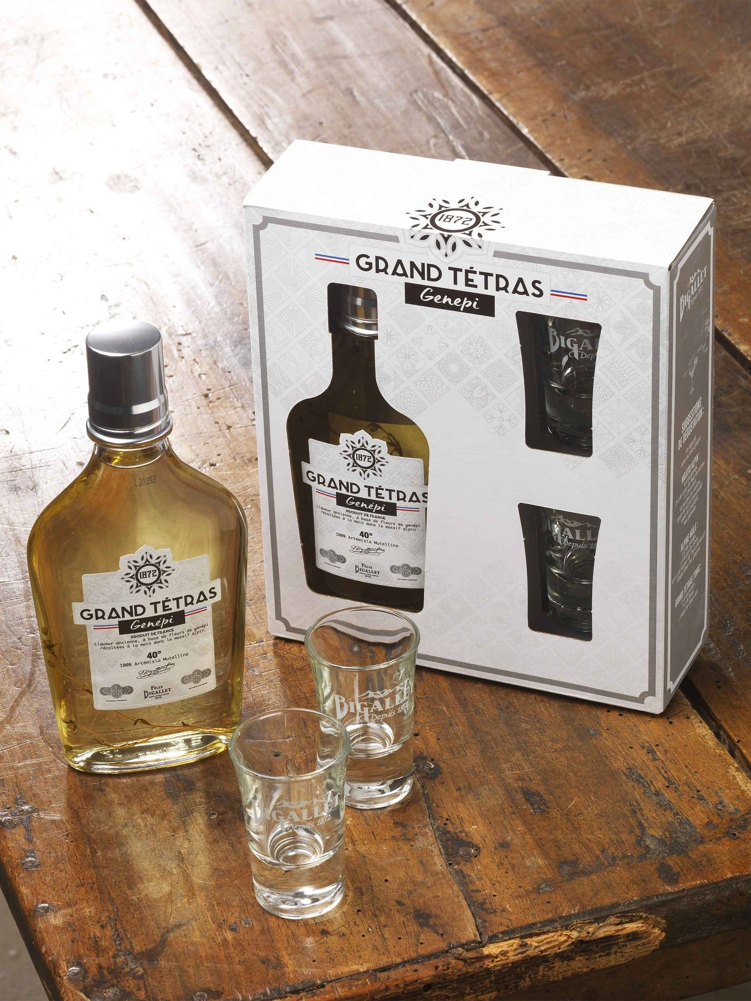 Bigallet - Bigallet - Coffret Genépi - 1 Genépi 20 cl et 2 verres - Image 2