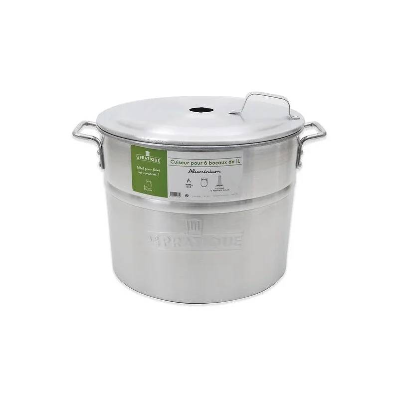 LE PRATIQUE - Cuiseur stérilisateur aluminium 25L 6 bocaux - LEPRATIQUE