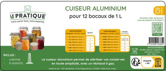 LE PRATIQUE - Bouilleur/Stérilisateur galva 40l - Le Pratique - Image 3