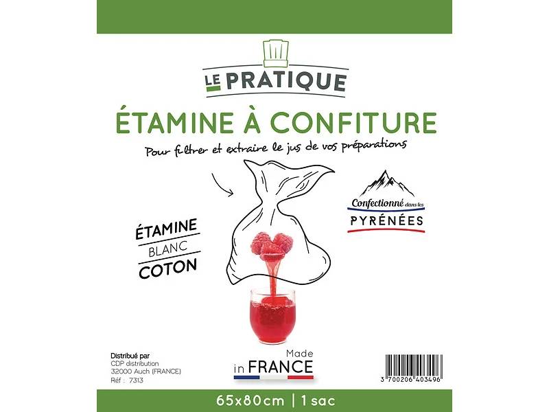 LE PRATIQUE - Etamina para Confitura Prensa Frutas Blanca 65x80 cm – LEPRATIQUE