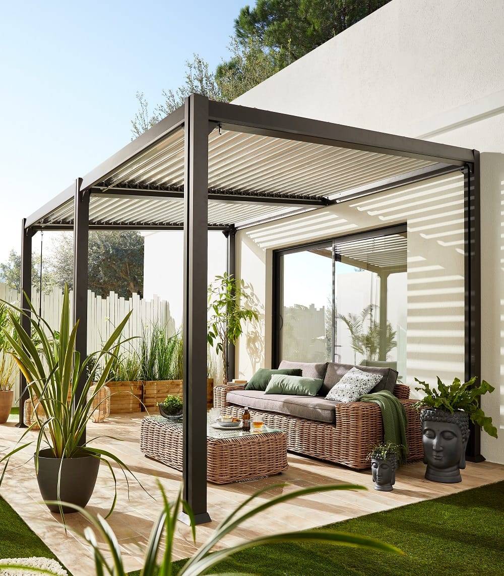 Couleurs du monde - Pergola Adossée Aluminium - BRISBANE - Image 5
