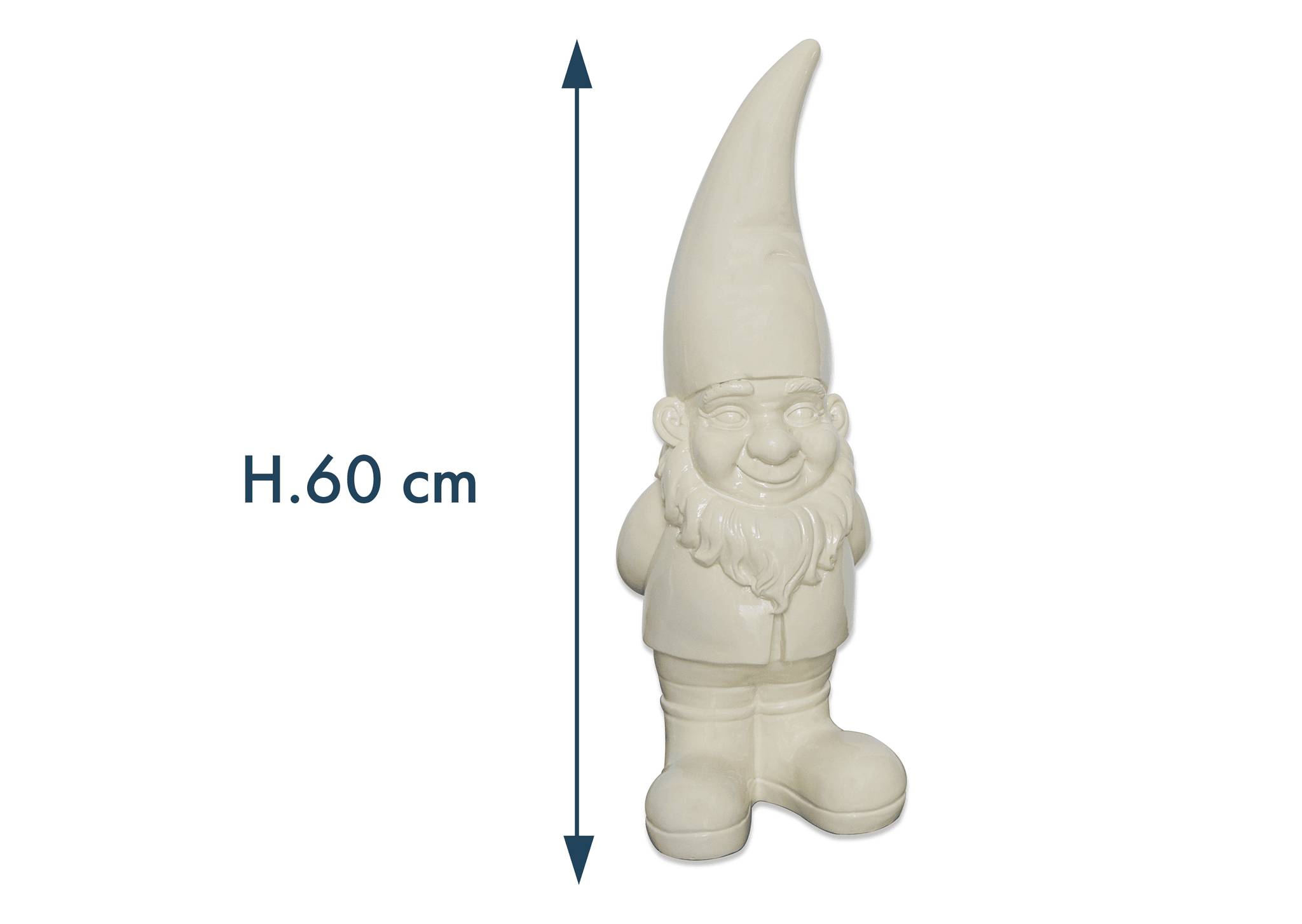 AIC International - AIC International - Gnomo de jardín crudo H.60 cm