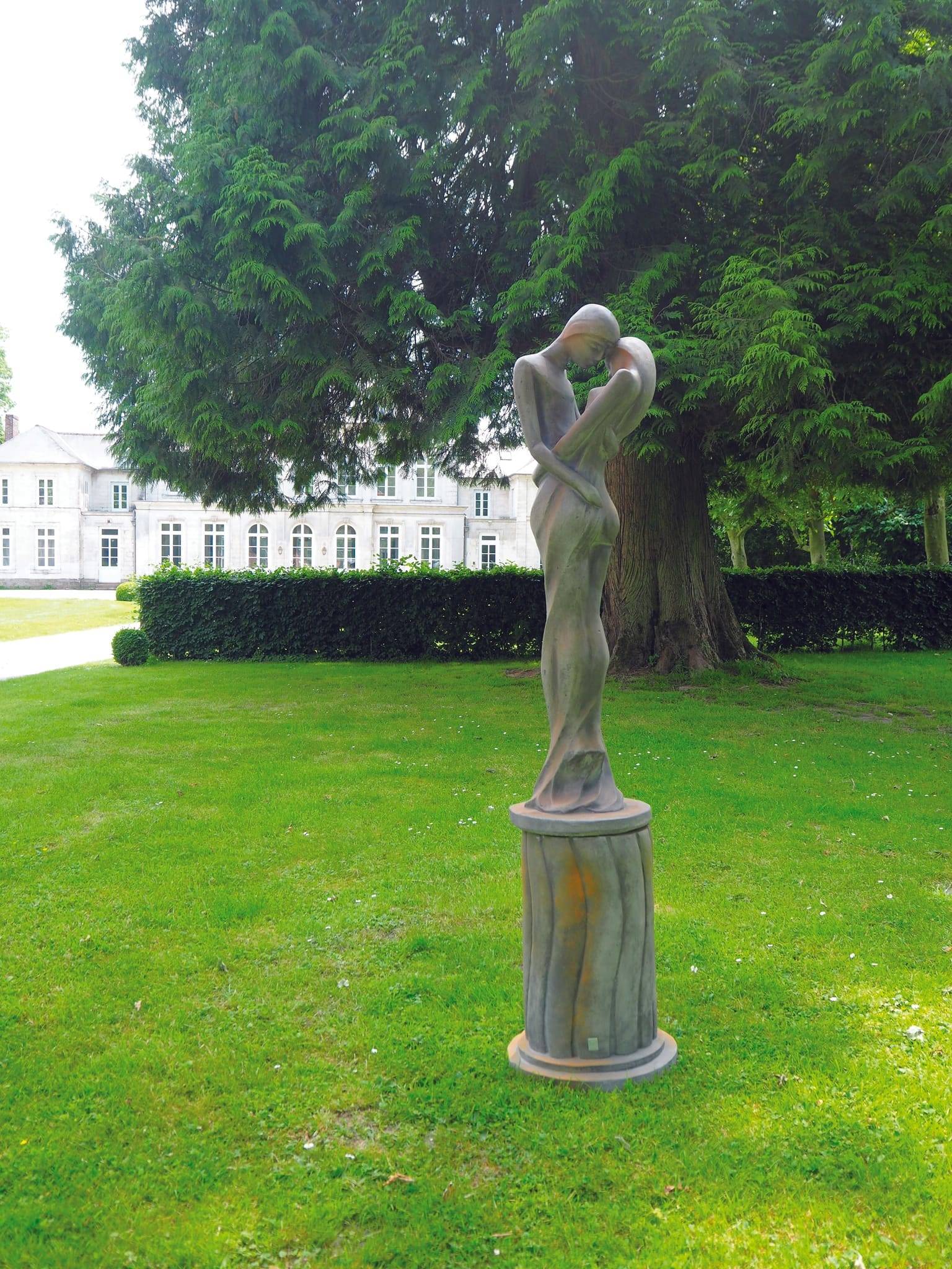 Décoriale - Colonne statue ½ rouille L.45 x l.31 x H.60 cm - Imagen 2