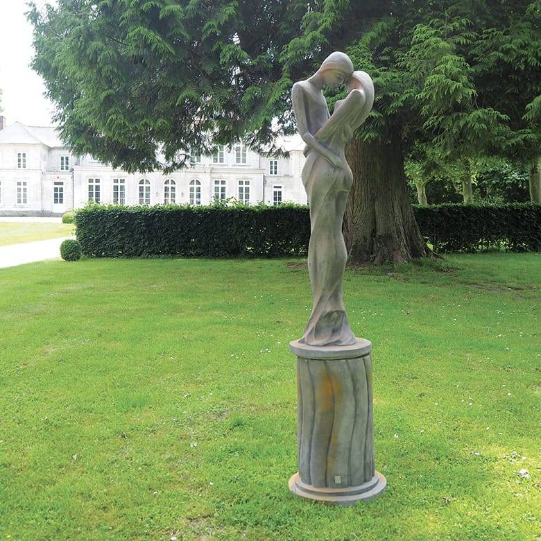 Décoriale - Colonne statue ½ rouille L.45 x l.31 x H.60 cm - Imagen 4