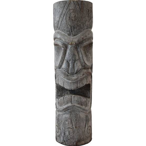 Décoriale - Tiki mauri cocotier cendré L.25 x l.27 x H.50 cm - Image 1