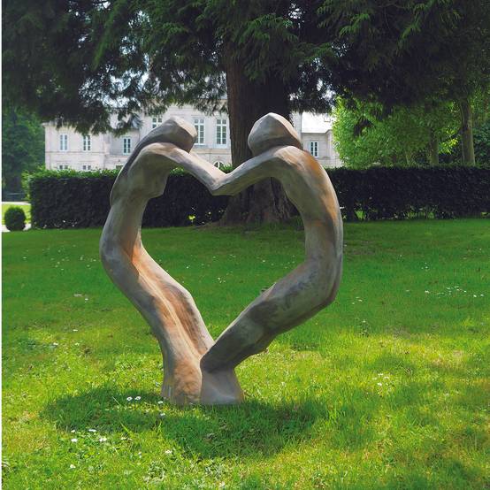 Statue Tristan & Iseult en cœur L.75 x l.30 x H.102 cm - Image 4