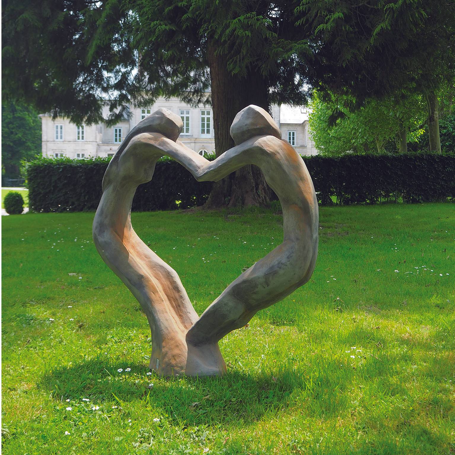 Statue Tristan & Iseult en cœur L.75 x l.30 x H.102 cm - Imagen 4