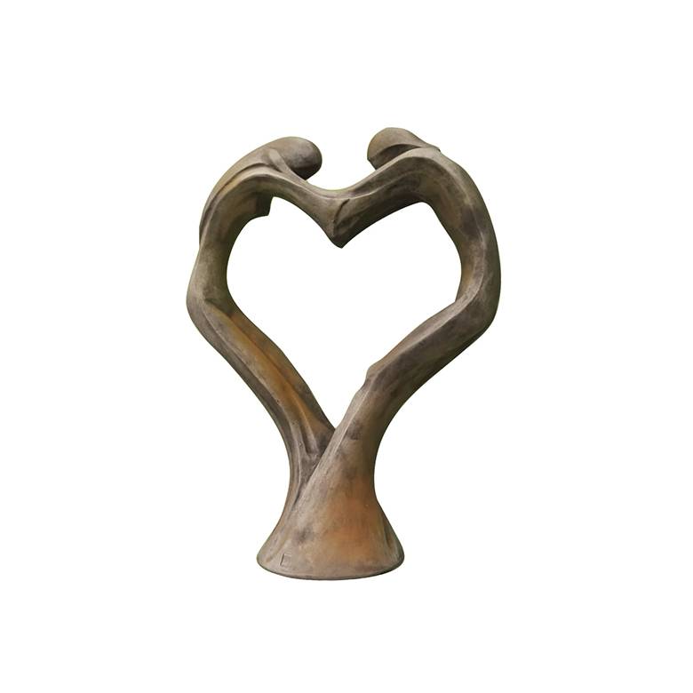 Statue Tristan & Iseult en cœur L.75 x l.30 x H.102 cm - Imagen 2