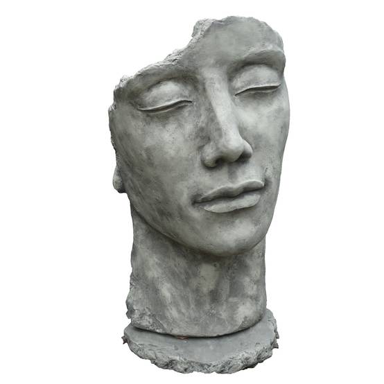 Décoriale - Statue visage homme Pierre L.65 x l.50 x H.115 cm - Image 6