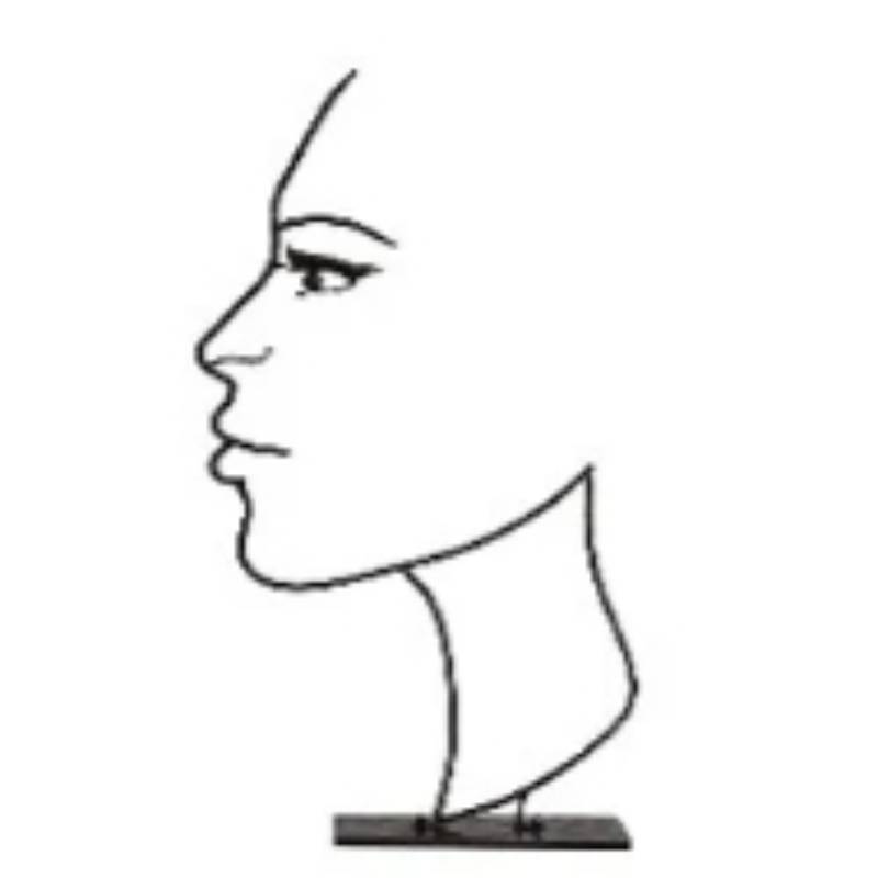 Décoriale - Statue visage ombre métal Noir L.60 x l.20 x H.110 cm - Imagen 4